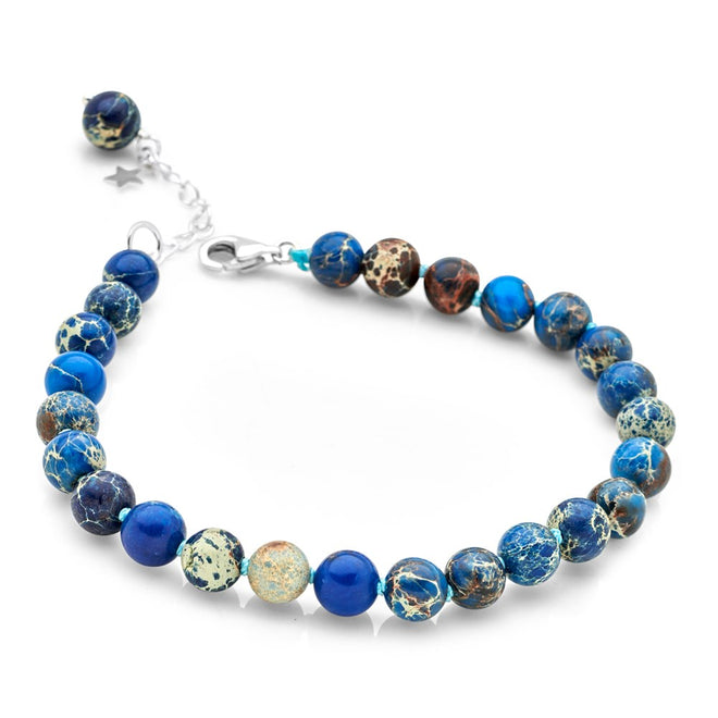 Beaded Blue Variscite Bracelet