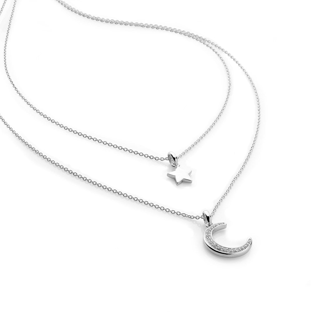 Celestine Duo Chain | Silver Necklaces | CHN1183 – Silver by Mail