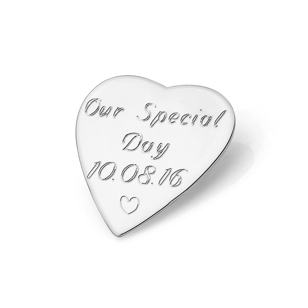Engravable Heart Charm Gift Finder CM194 Silver by Mail
