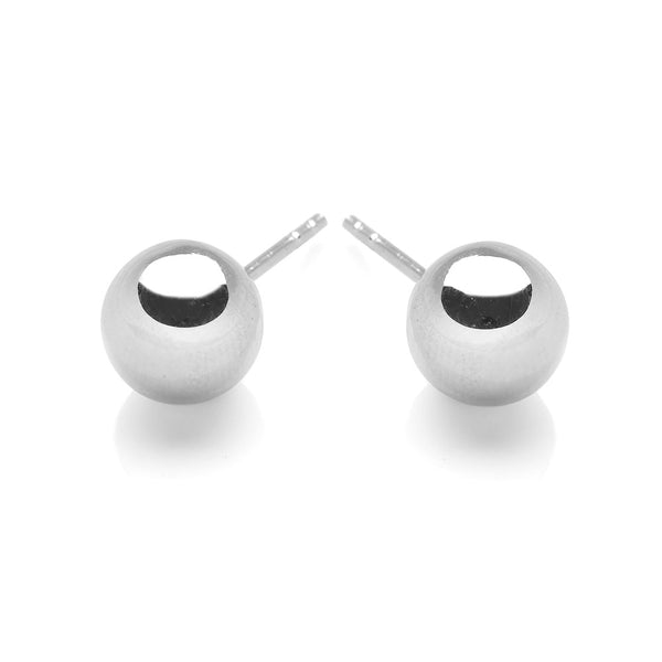 Sterling Silver Crystal Ball Stud Earrings Sterling Silver Crystal Ball Stud Earrings