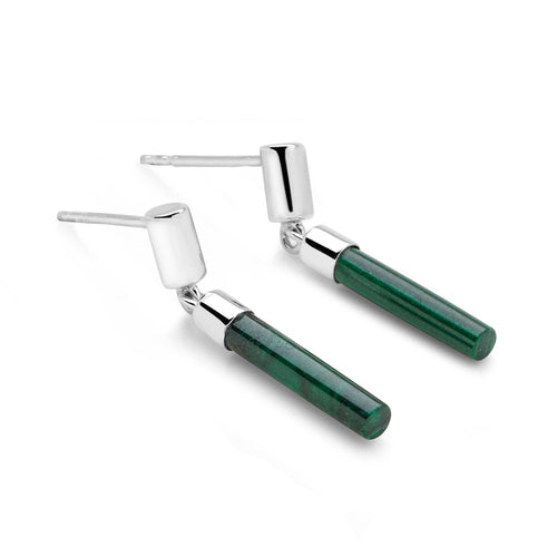 Malachite Pillar Earrings