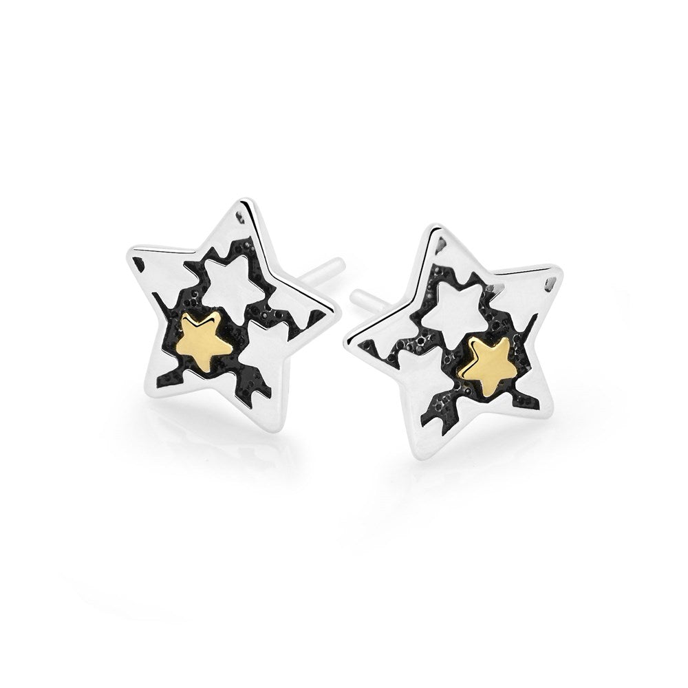 Crazy Star Studs Gift Finder E5410 Silver by Mail
