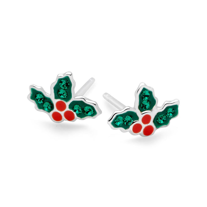 Sparkling Holly Studs