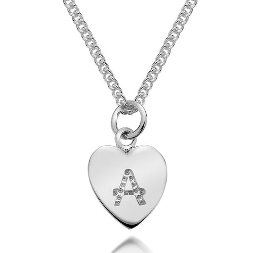 Initial Heart Pendant A