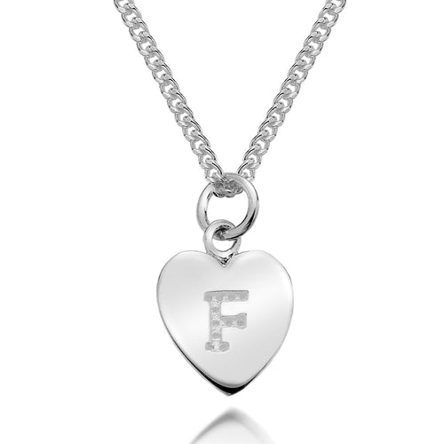 Initial Heart Pendant F