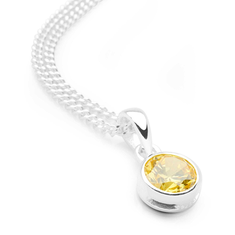 November Sparkle Pendant – Silver by Mail