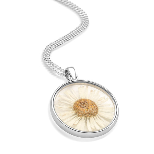 Pressed Daisy Pendant