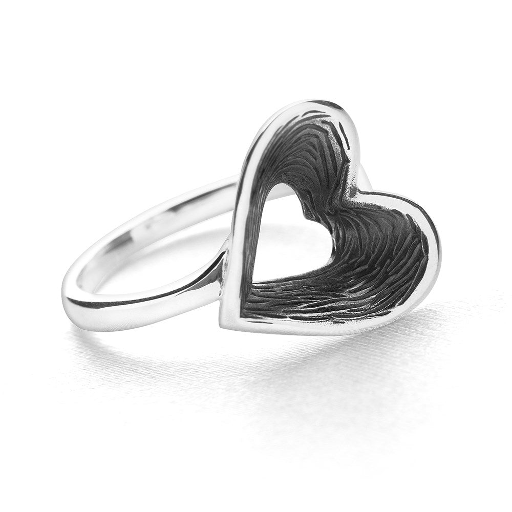 Hand on Heart Ring Silver Rings R1246 Silver by Mail