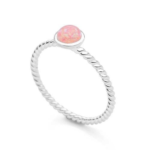 Pink Opal Dot Ring