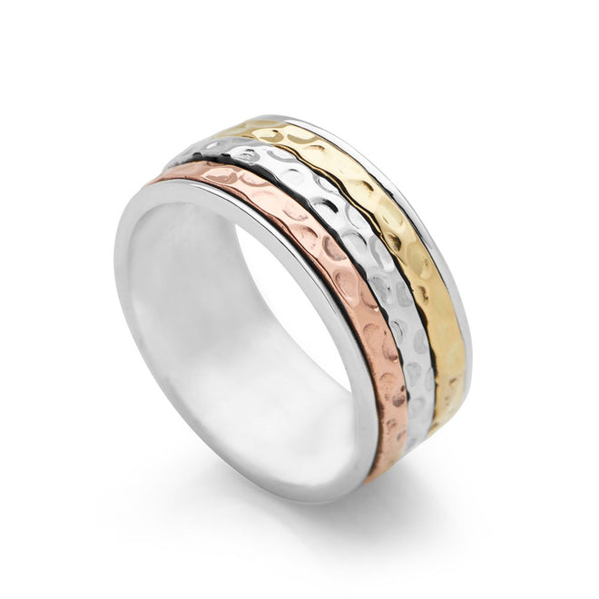 Hammered Divine Spin Ring