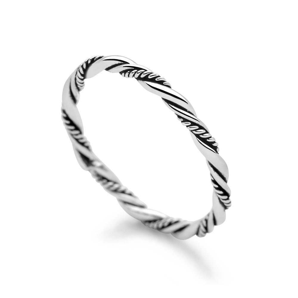 Nordic Twist Stack Ring | Silver Rings | R2262 – Silver by Mail