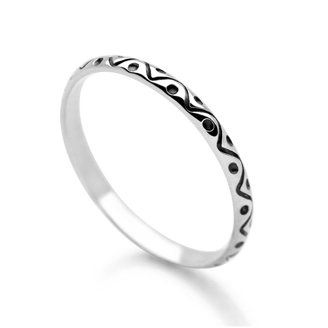 Silver Dune Stack Ring